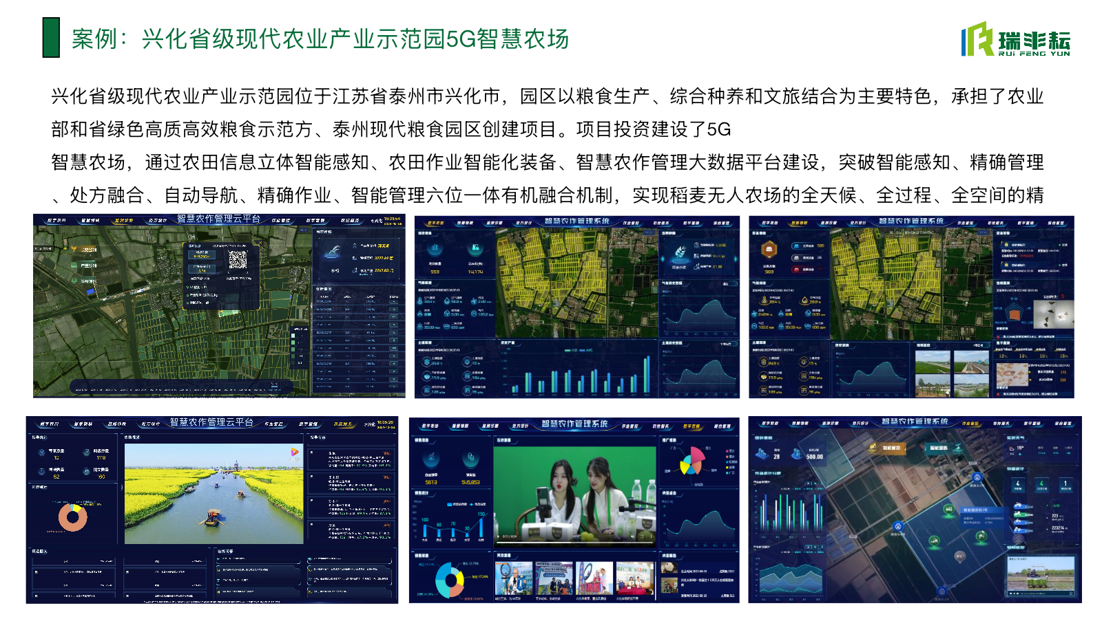 兴化省级现代农业产业示范园 5G 智慧农场