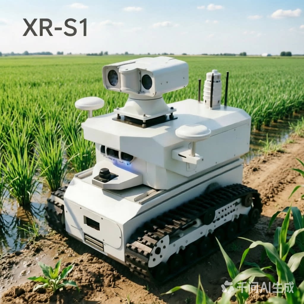 XR-S1巡田机器人田间应用示意